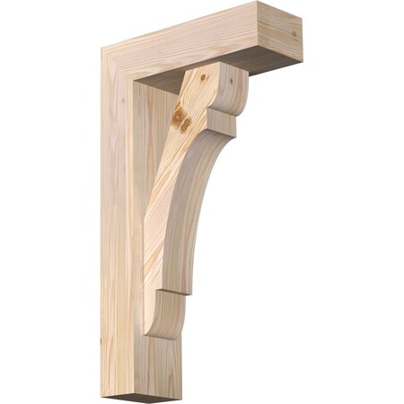 Ekena Millwork Olympic Block Smooth Bracket w/ Offset Brace, Douglas Fir, 5 1/2"W x 16"D x 28"H BKT0604X16X28OLY05SDF